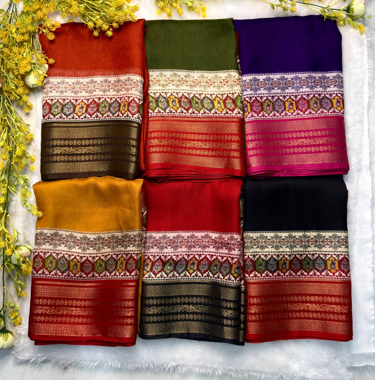 Soft Georgette Saree with Jacquard Border