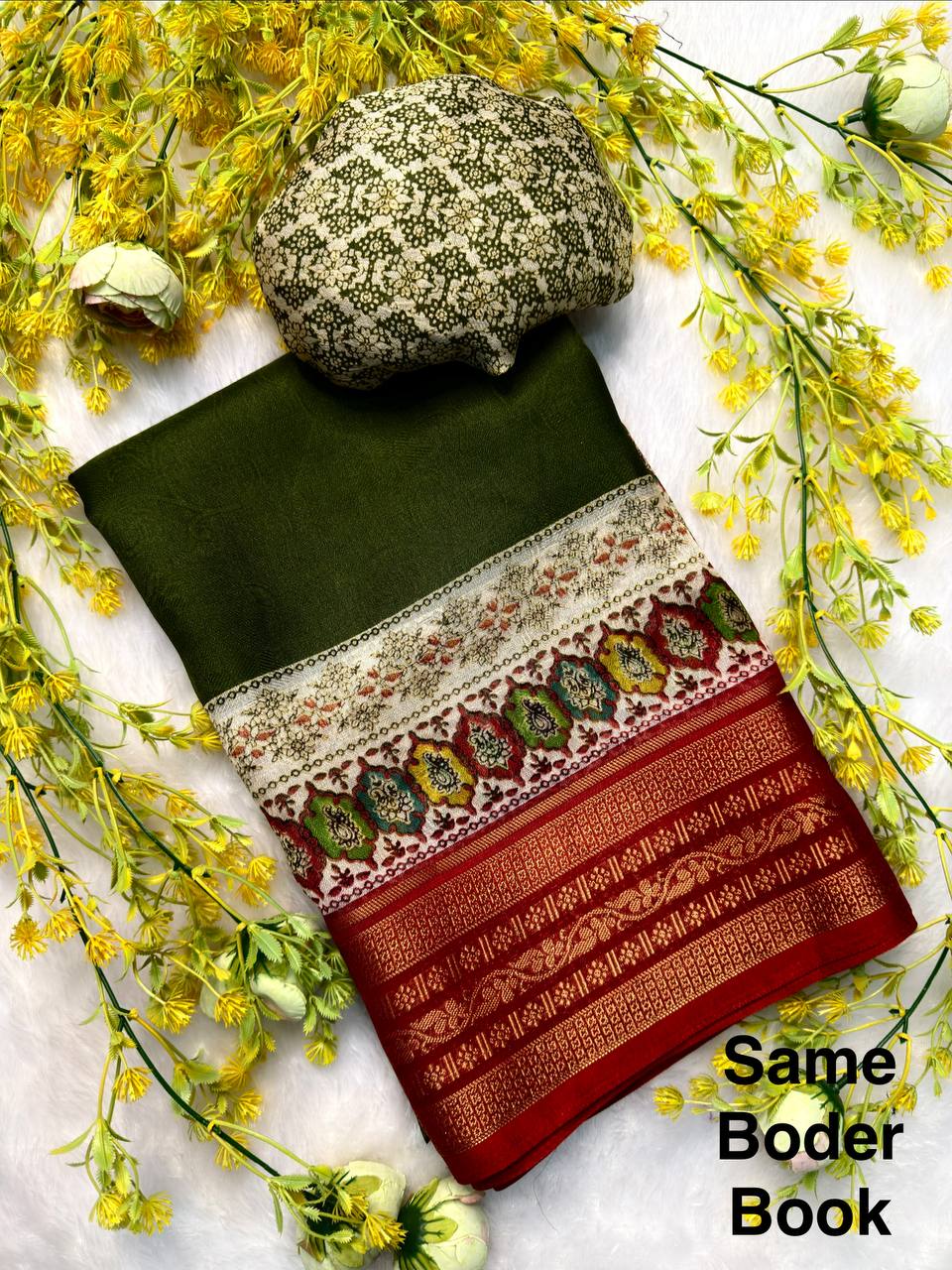 Soft Georgette Saree with Jacquard Border