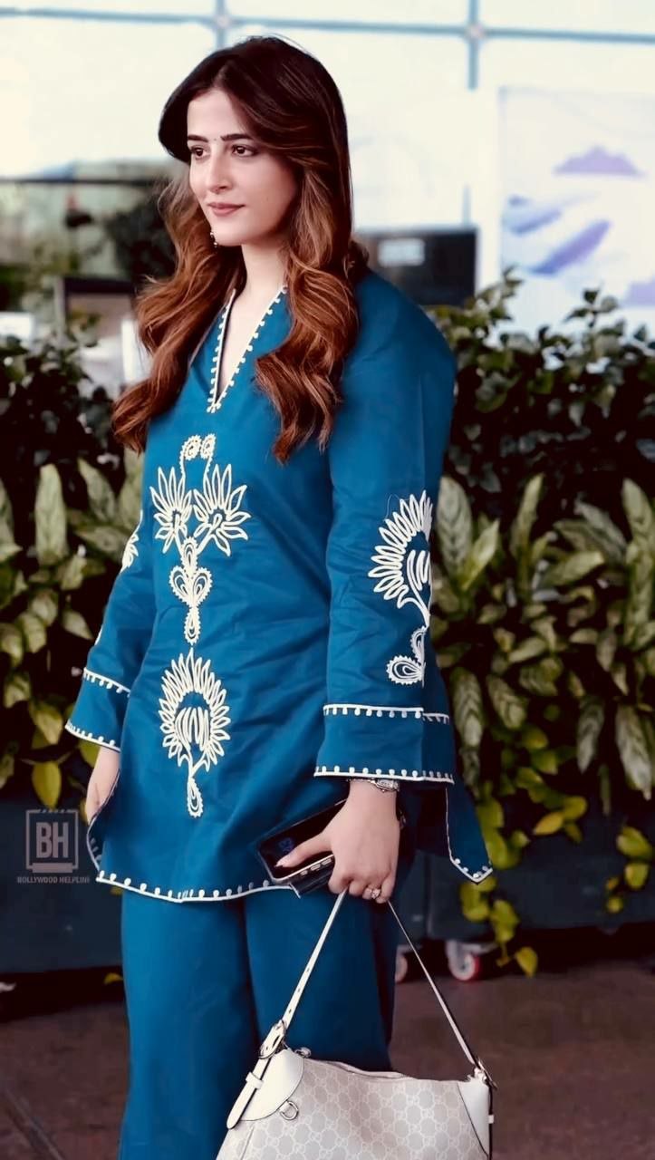 Pur Rayon With Embroidery Thread Work With Sleeves co-ord set