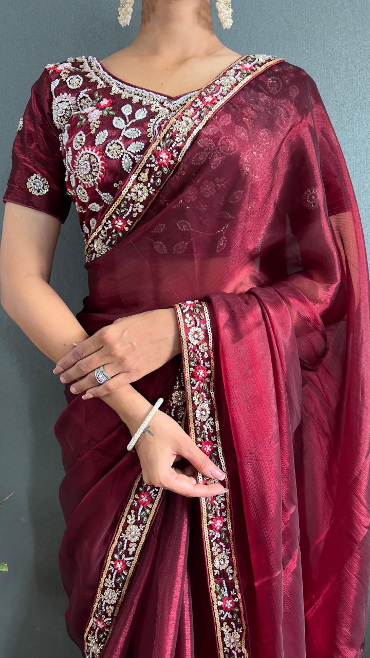 Presenting You the Most Beautiful Latest Full Handwork Saree Collection