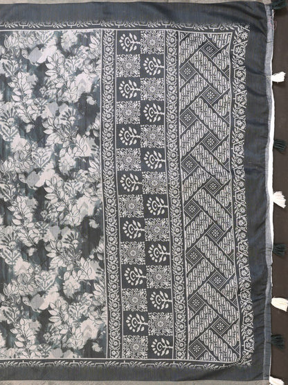 Elegant White Chanderi Saree