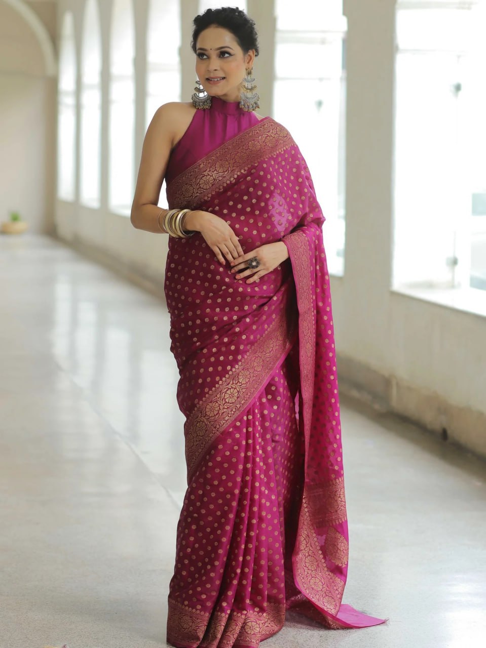 Lotusvastra Banarasi Soft Silk Saree with Rich Zari & Jacquard Work