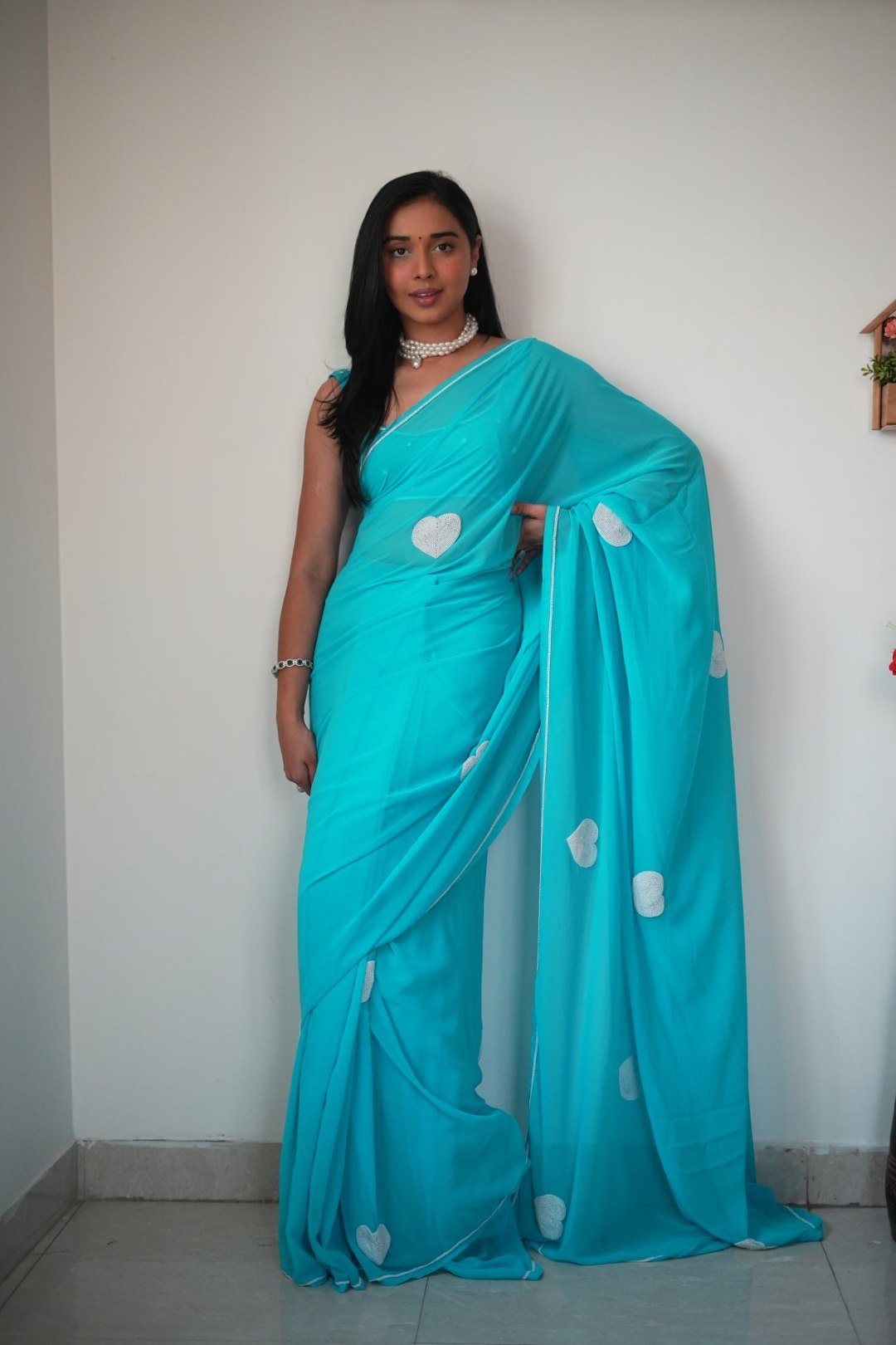 Rama Elegance Georgette Embroidered Saree
