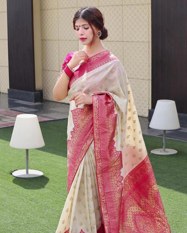Premium Banarasi Lichi Silk Saree