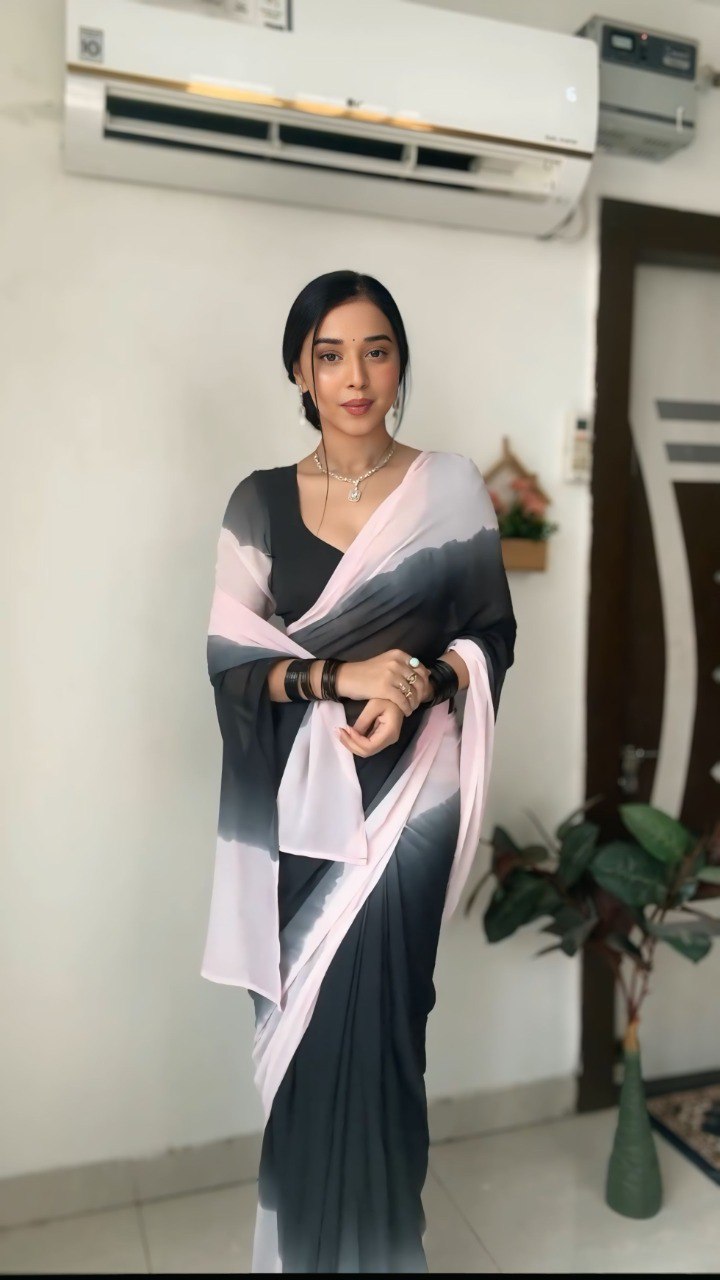 Elegant Ready-to-Wear Georgette Saree
