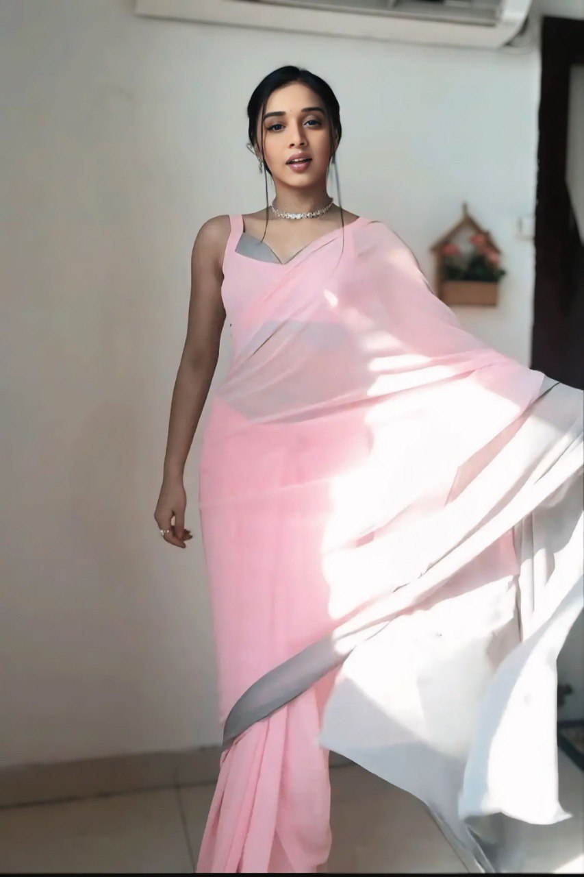Stylish Ready-to-Wear Georgette Saree
