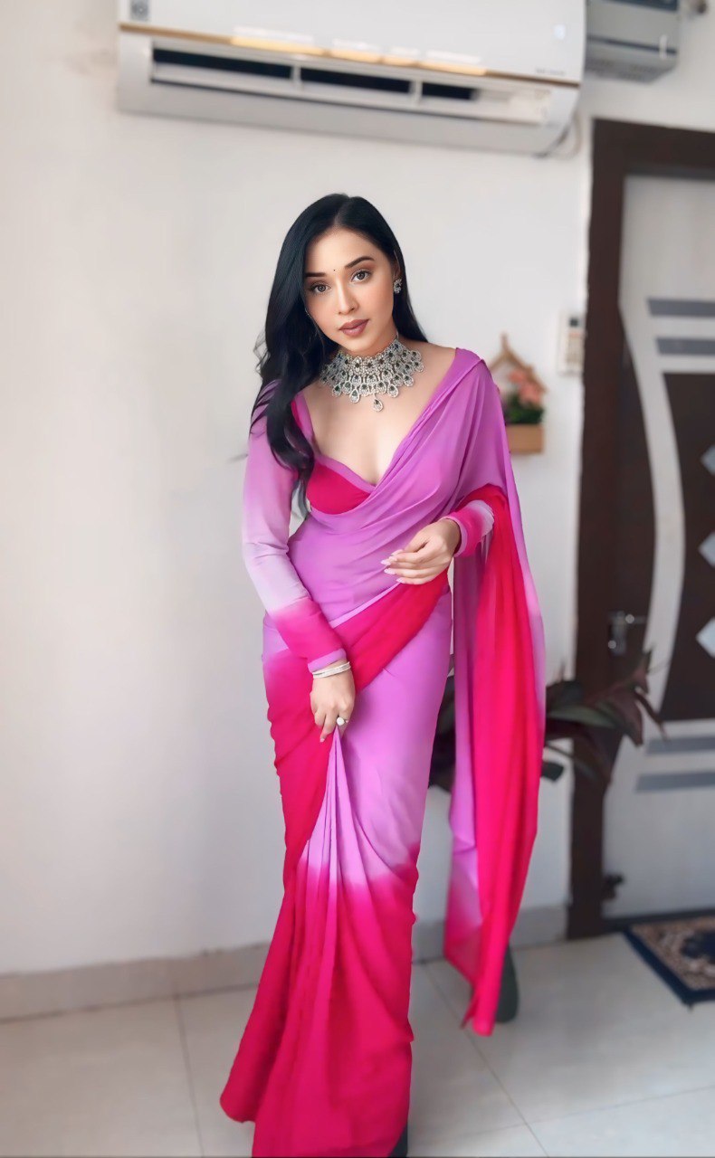 Effortless Style Multicolor Georgette Ready-to-Wear Saree