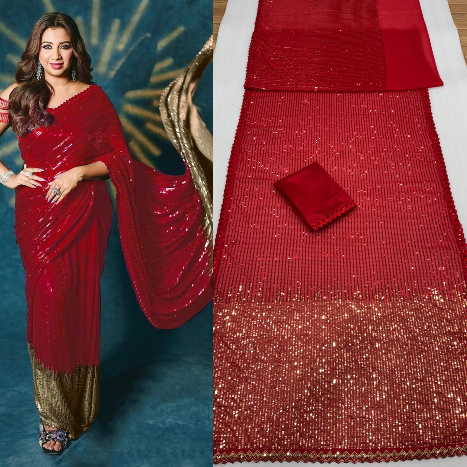 Bollywood Blockbuster Sequins Saree Special Edition Launch