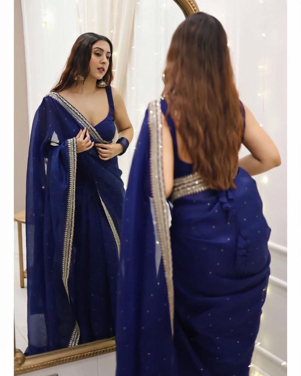 Heavy Designer Organza Silk Saree
