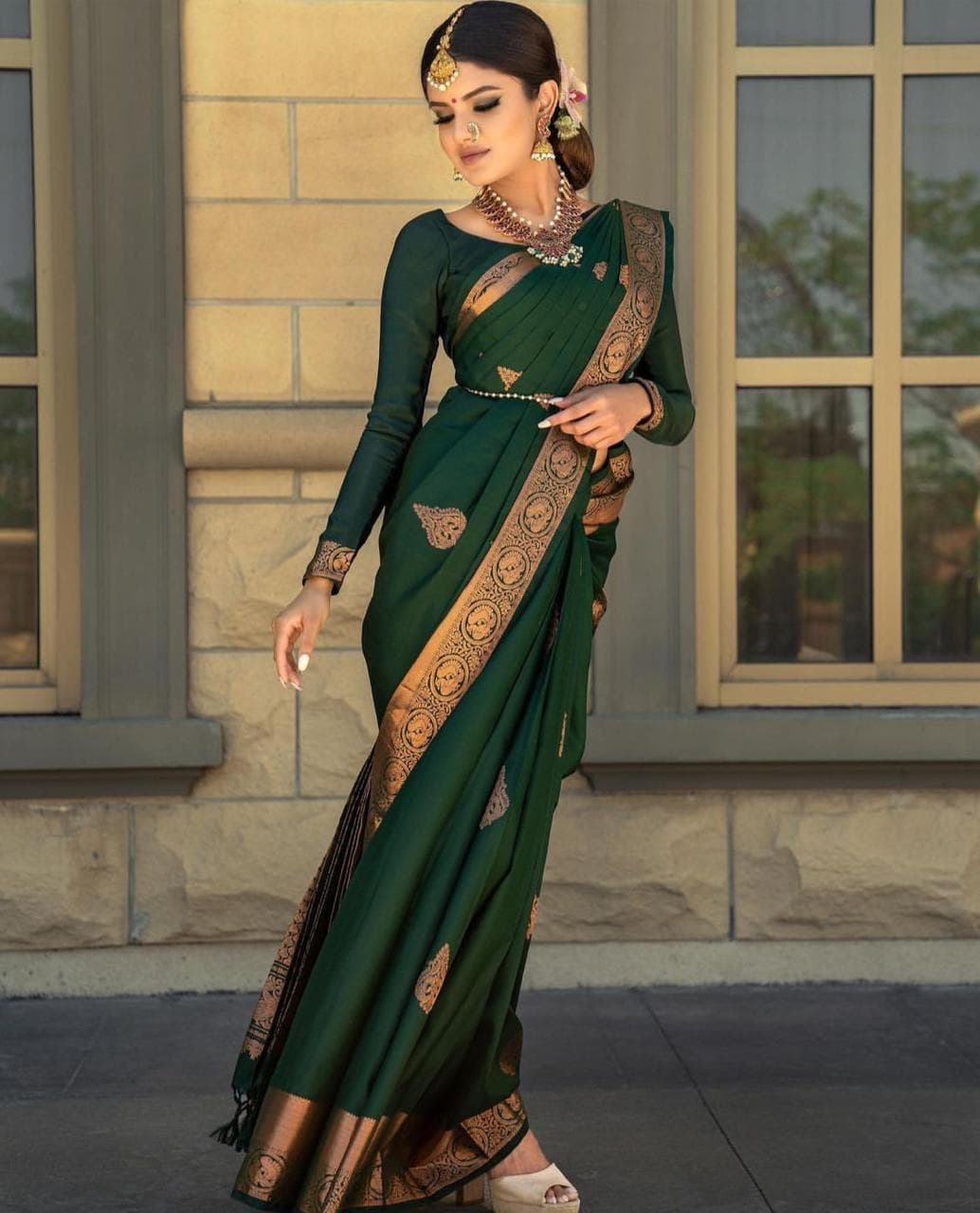 Banarasi Soft Silk Saree with Rich Zari & Jacquard Weave