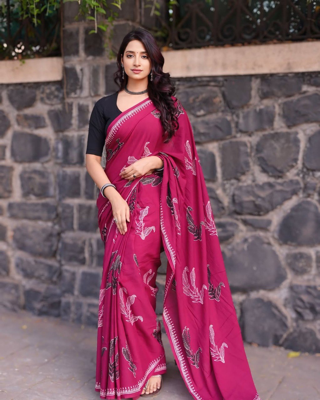 Ready to Wear Mul Cotton Printed Saree with Pocket