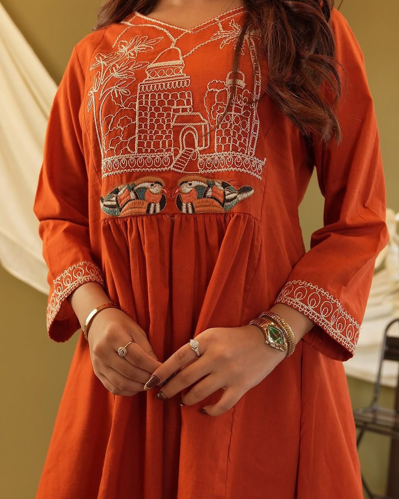 Women’s Crepe Ethnic Co-Ord Set