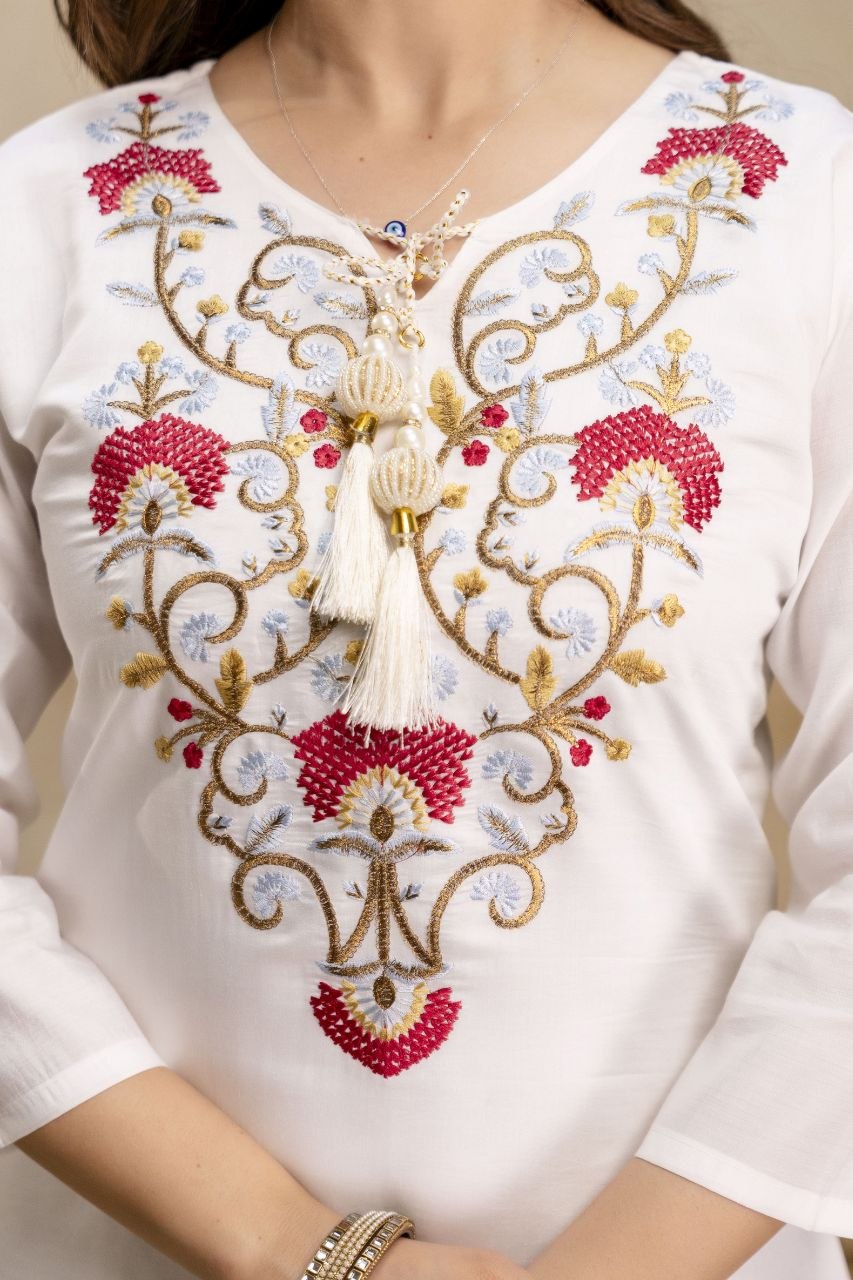 Pure Viscose Chanderi Kurta Set with Bhagalpuri Dupatta