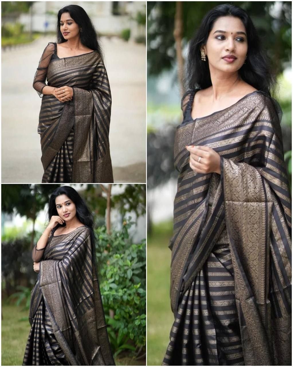 Banarasi Soft Lichi Silk Saree with Rich Pallu & Jacquard Work