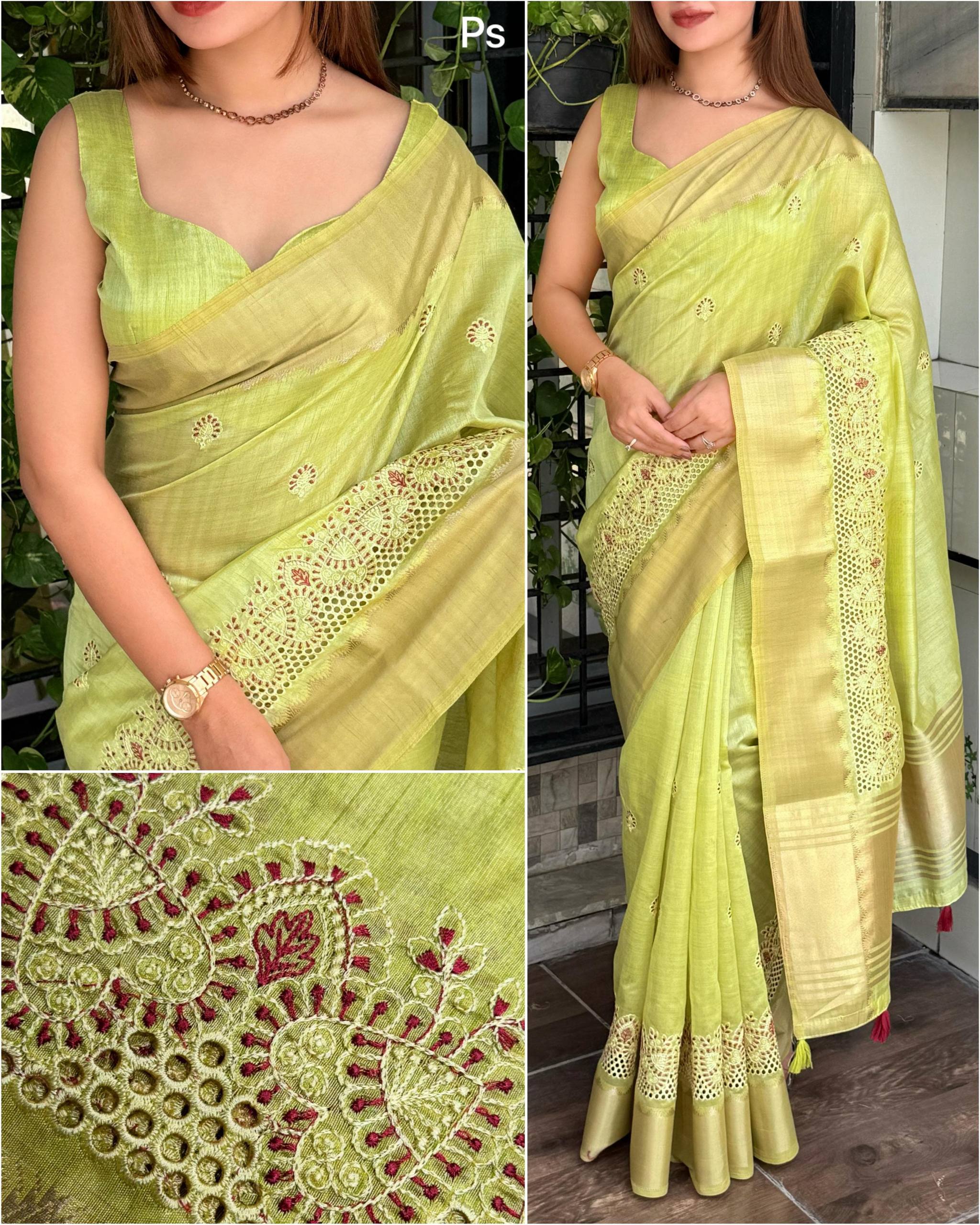 Elegant Assam Silk Cutwork Saree Collection