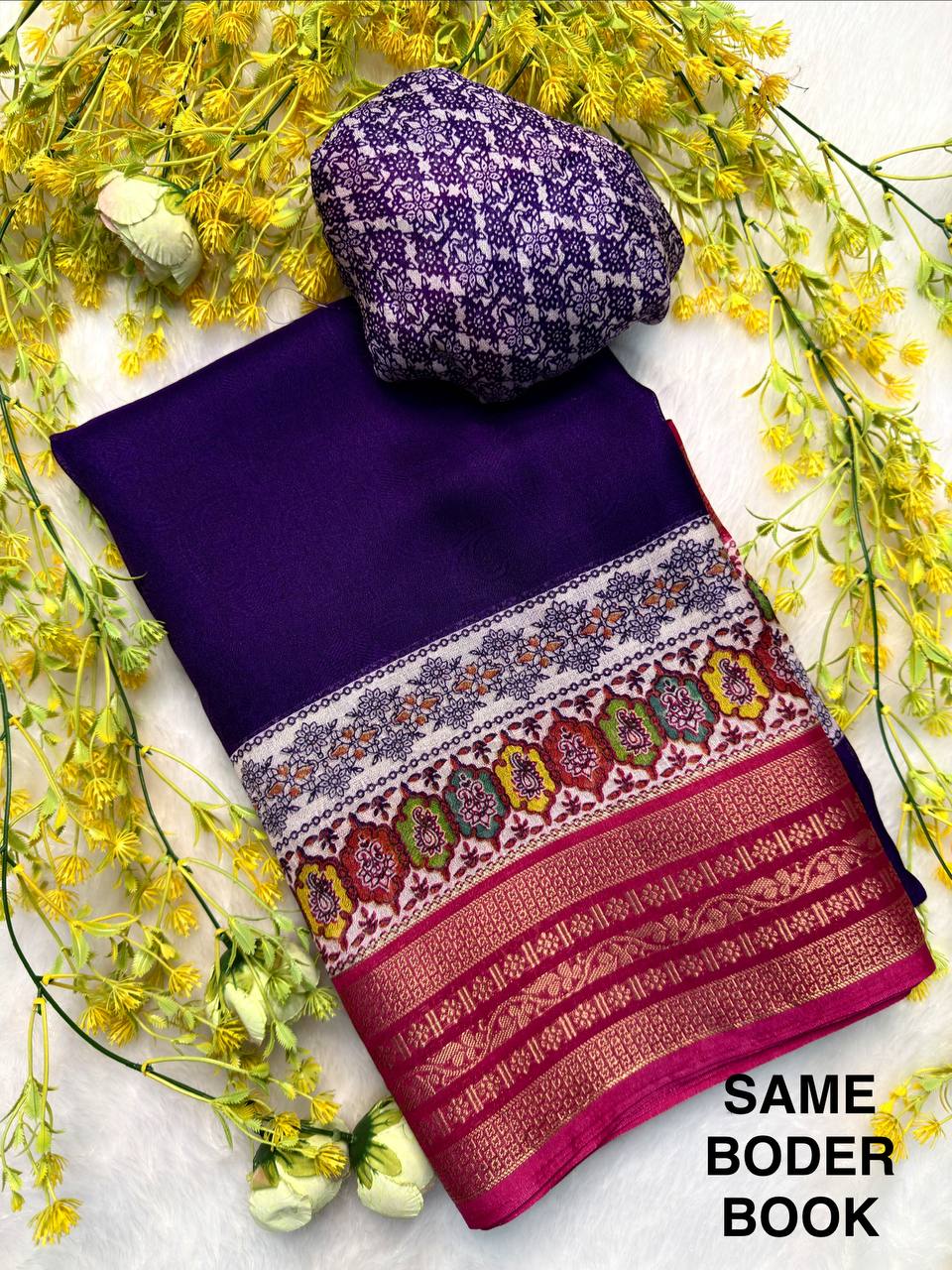 Soft Georgette Saree with Jacquard Border