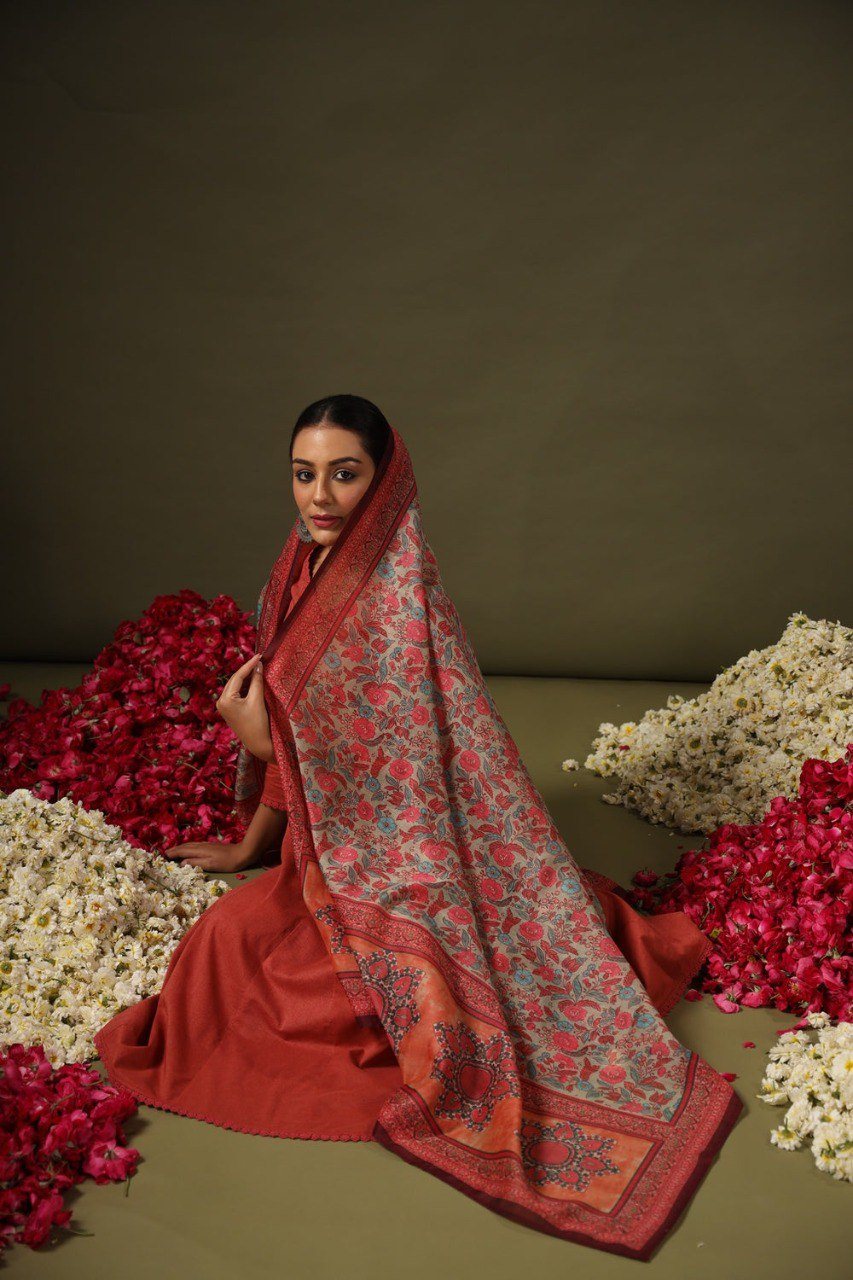 Rust Aura Printed Suit Set