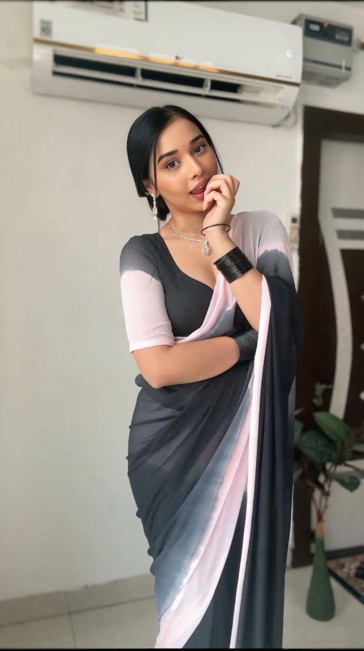 Elegant Ready-to-Wear Georgette Saree
