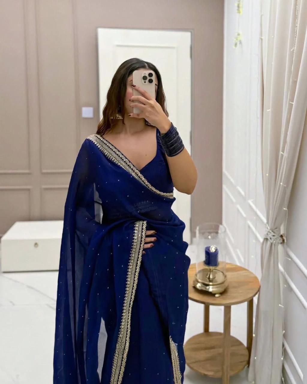Heavy Designer Organza Silk Saree