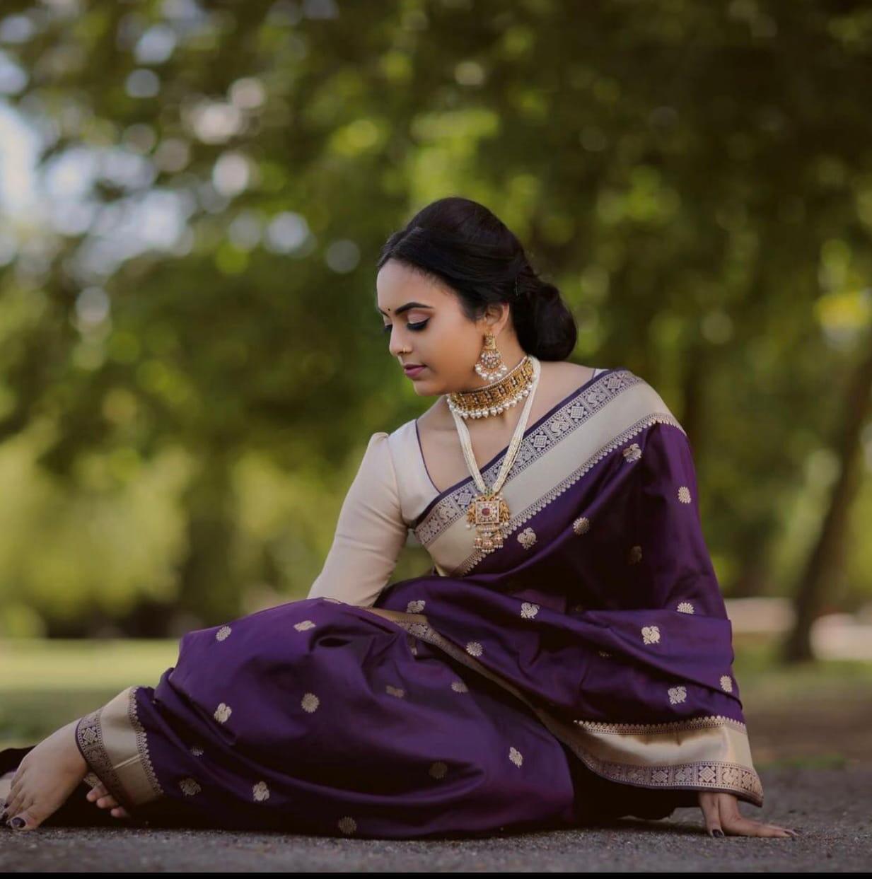 Banarasi Soft Silk Saree with Traditional Zari & Jacquard Work