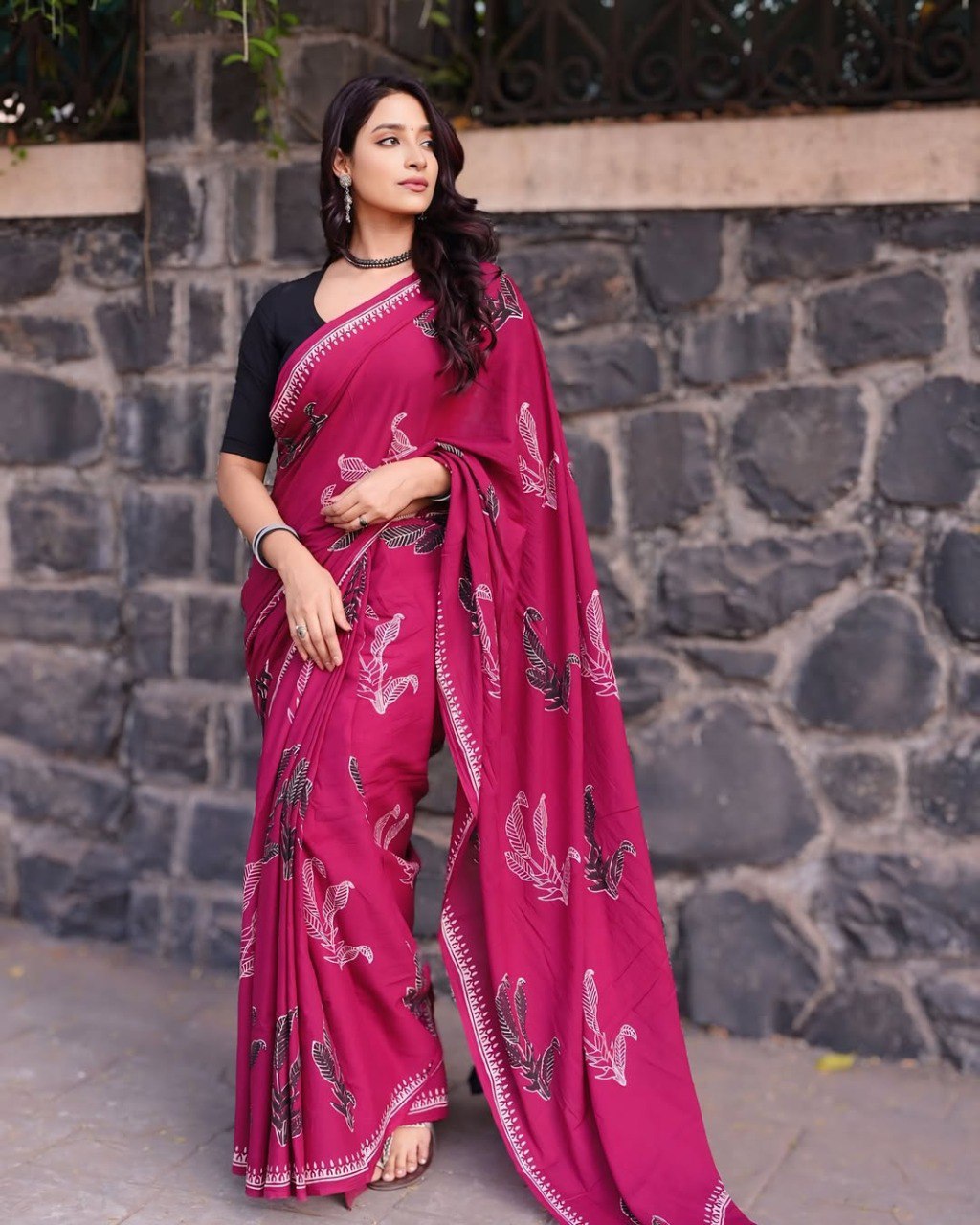 Ready to Wear Mul Cotton Printed Saree with Pocket