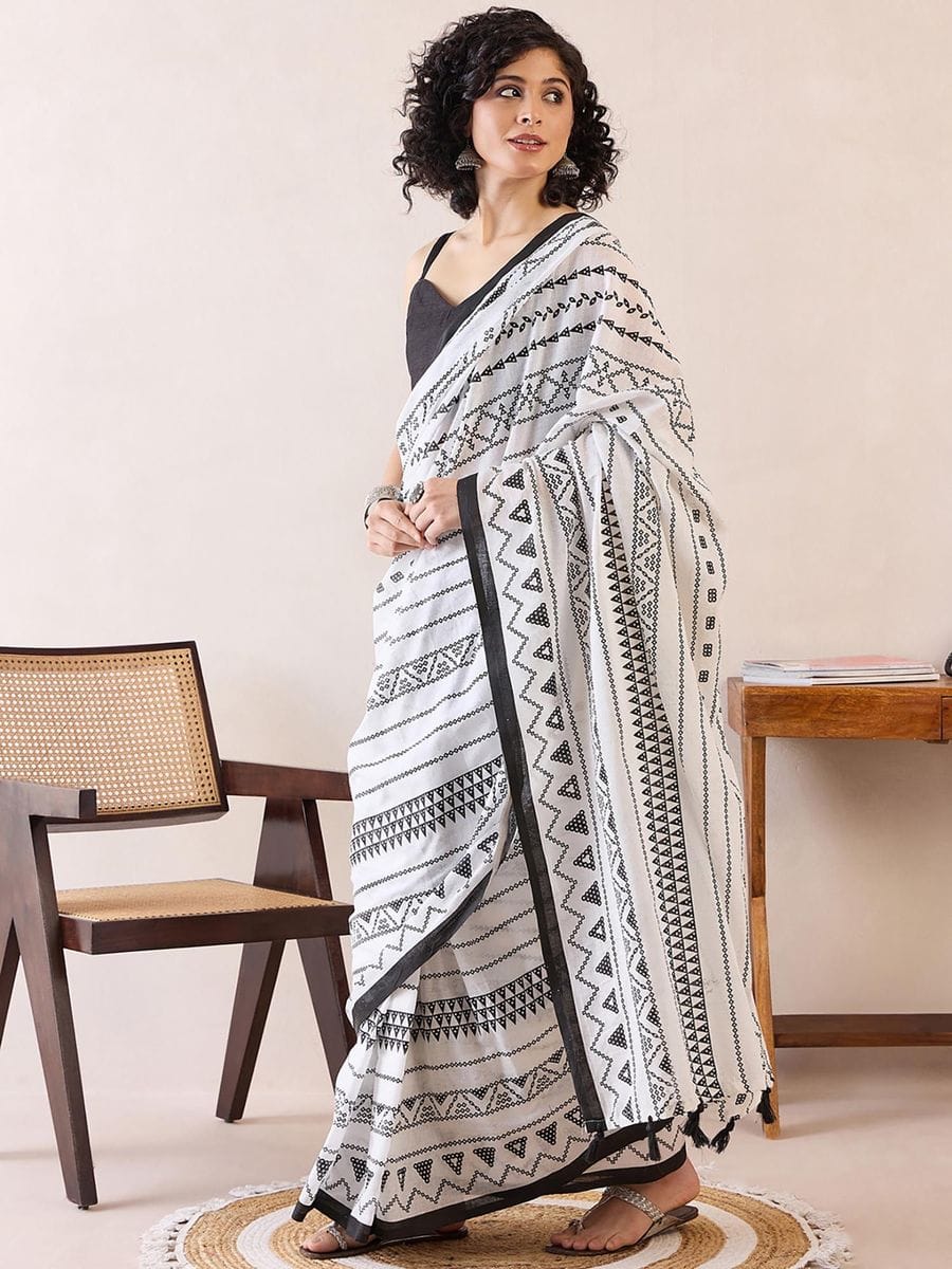 Ready to Wear Mul Cotton Saree with Pocket