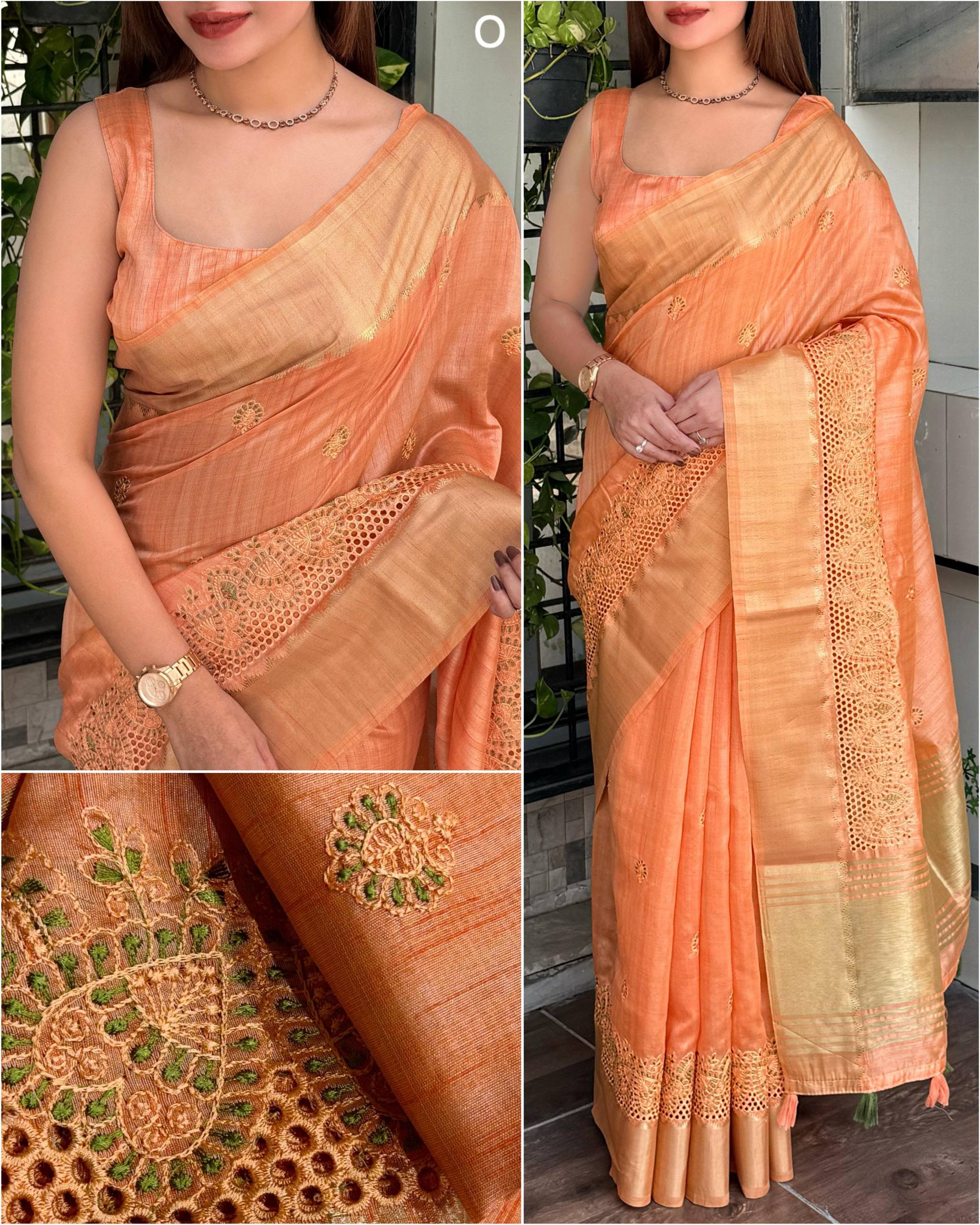 Elegant Assam Silk Cutwork Saree Collection