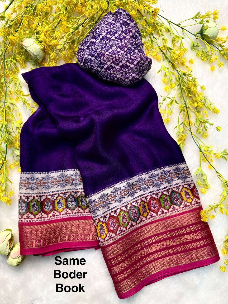 Soft Georgette Saree with Jacquard Border