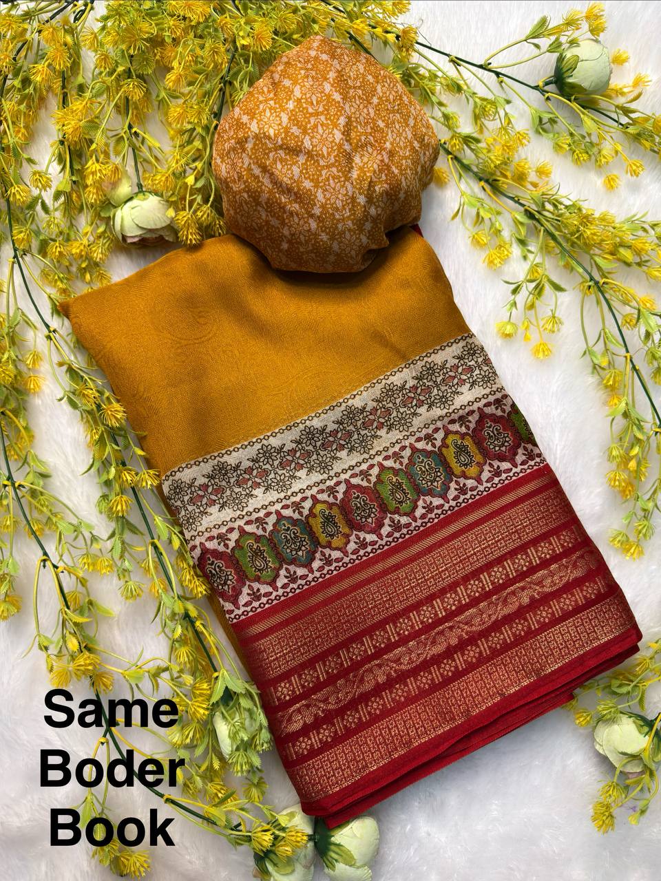 Soft Georgette Saree with Jacquard Border