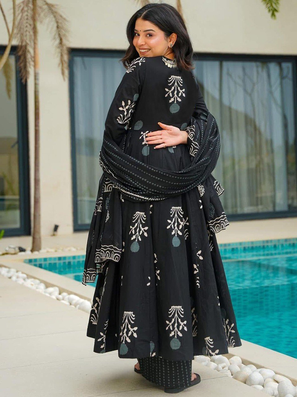 Black Serenity Rayon Suit Set