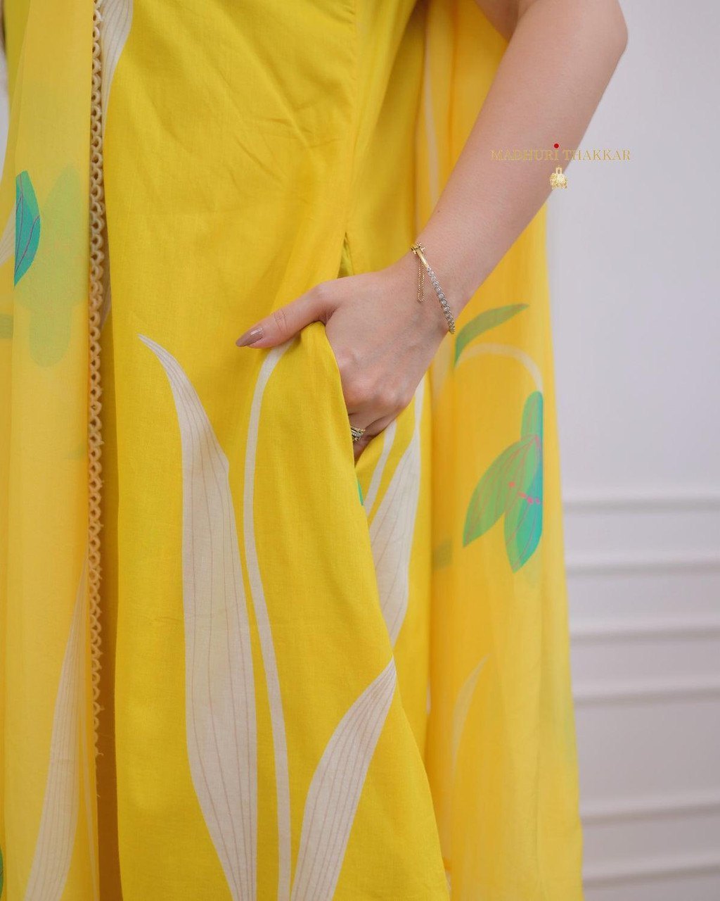 Yellow Grace Fully Stitched Rayon Kurti Pant Set