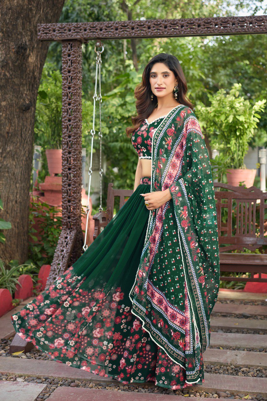 Designer Floral Lehenga (Fully Stitched)