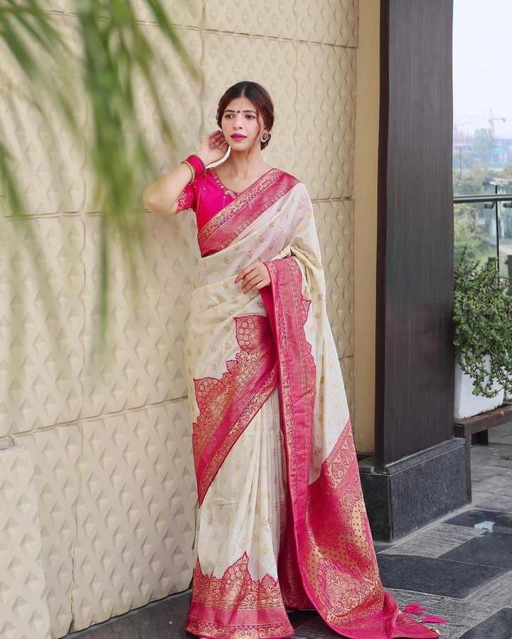 Premium Banarasi Lichi Silk Saree