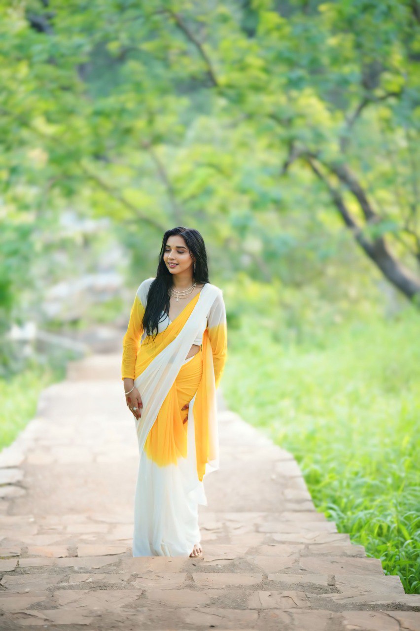 Graceful Printed Georgette Saree