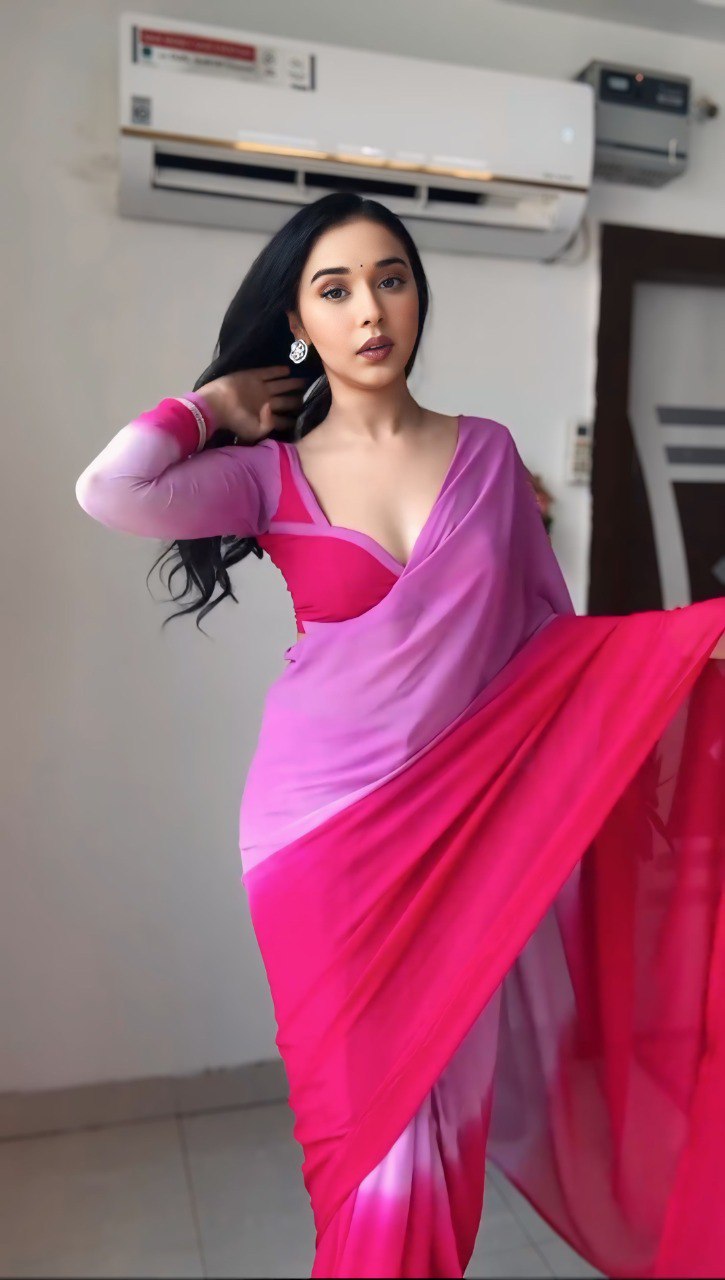 Effortless Style Multicolor Georgette Ready-to-Wear Saree