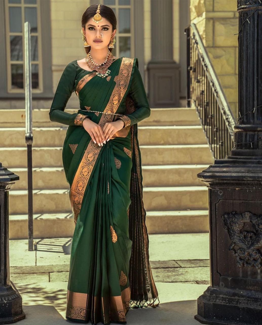 Banarasi Soft Silk Saree with Rich Zari & Jacquard Weave