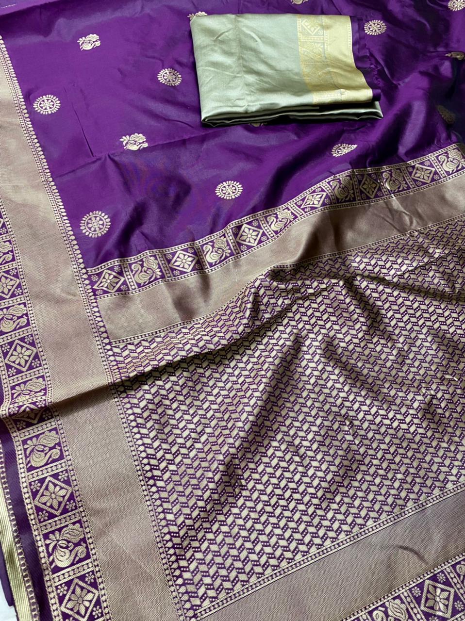 Banarasi Soft Silk Saree with Traditional Zari & Jacquard Work