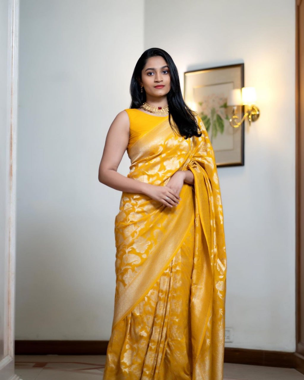 Banarasi Soft Silk Saree with Traditional Zari & Jacquard Weave