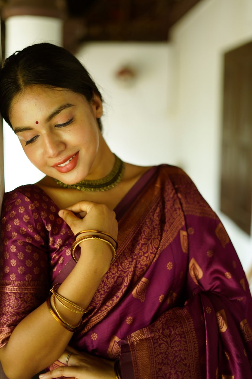 Banarasi Soft Silk Saree with Rich Zari & Jacquard Work