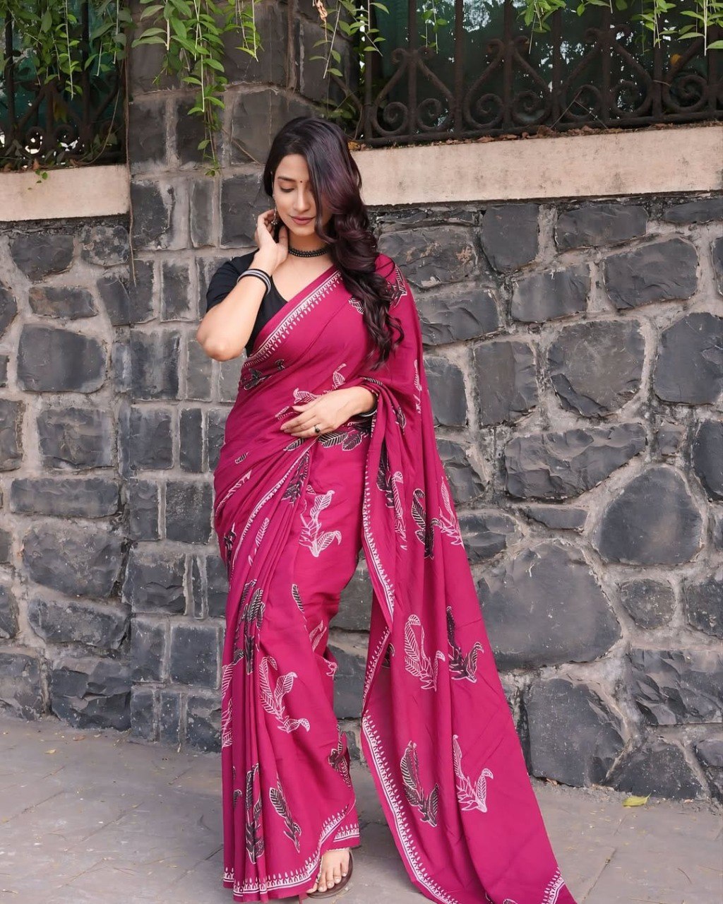 Ready to Wear Mul Cotton Printed Saree with Pocket