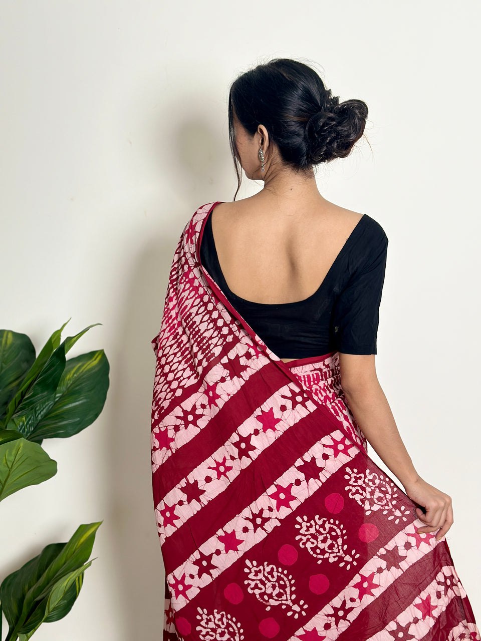 Ready To Wear Mul Cotton Printed Saree with Pocket