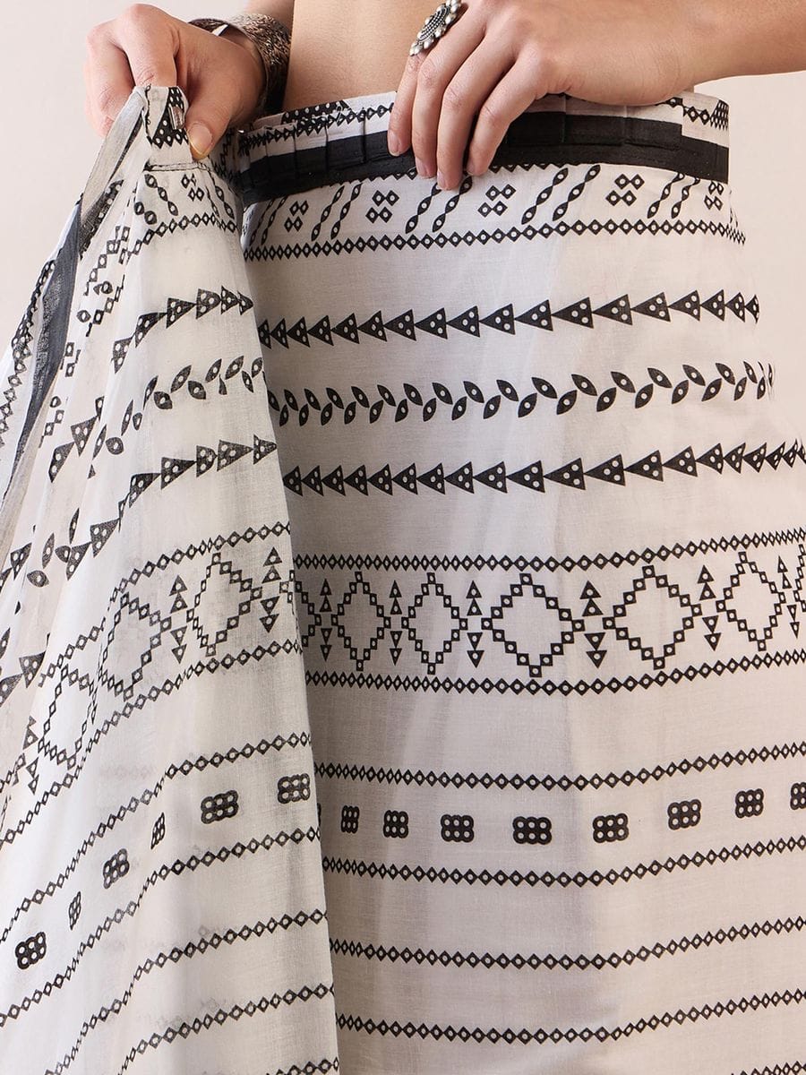 Ready to Wear Mul Cotton Saree with Pocket