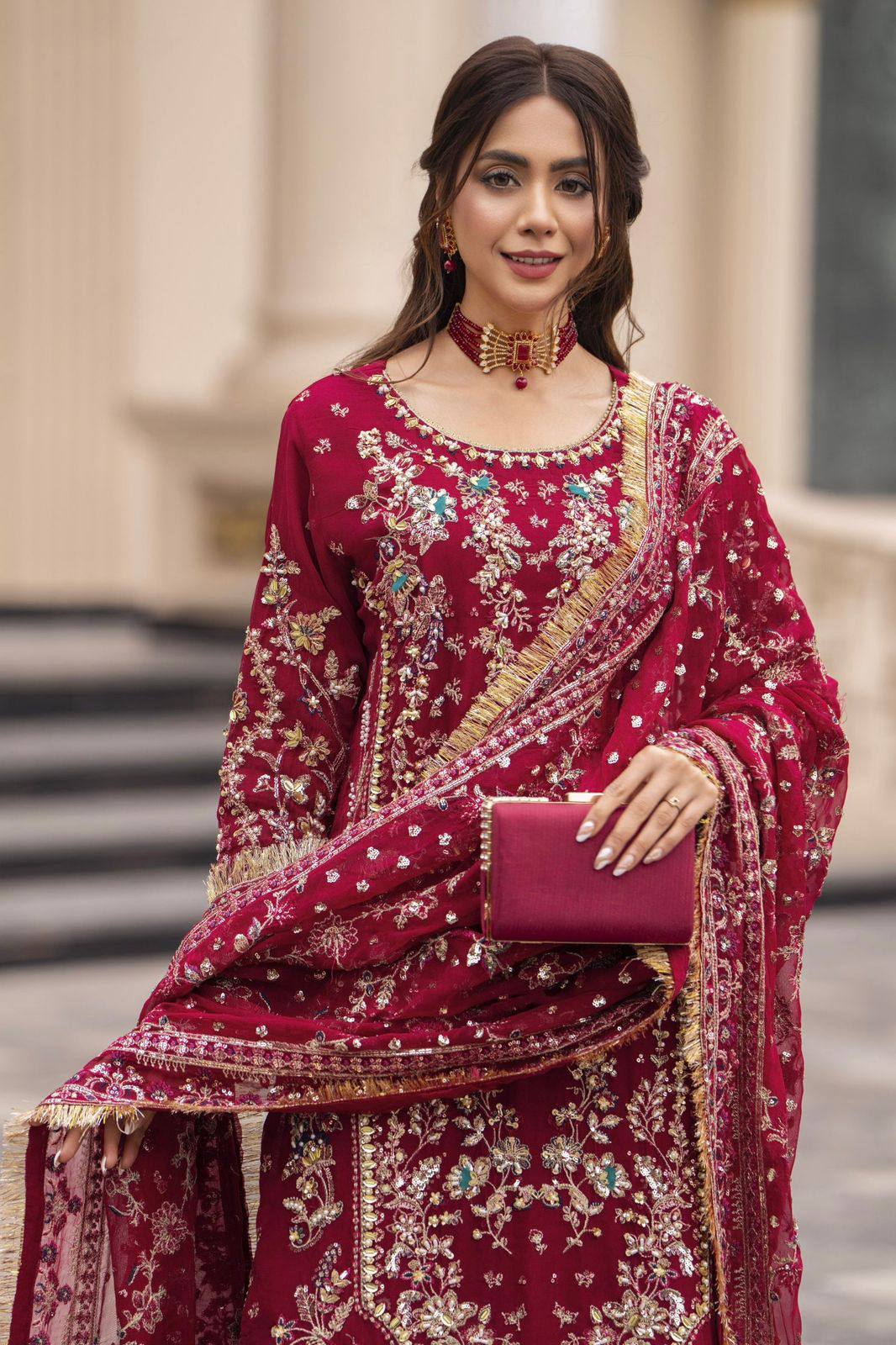 New Designer Party Wear Kurti Pant Set with Fancy Dupatta