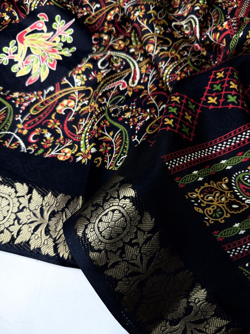 Premium Soft Crepe Silk Saree with Jacquard Border