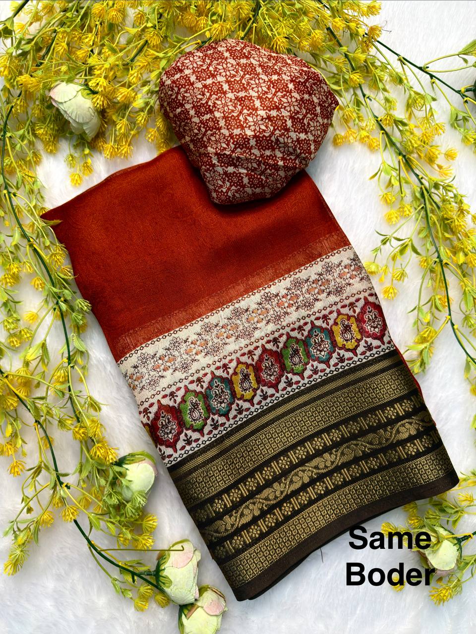 Soft Georgette Saree with Jacquard Border