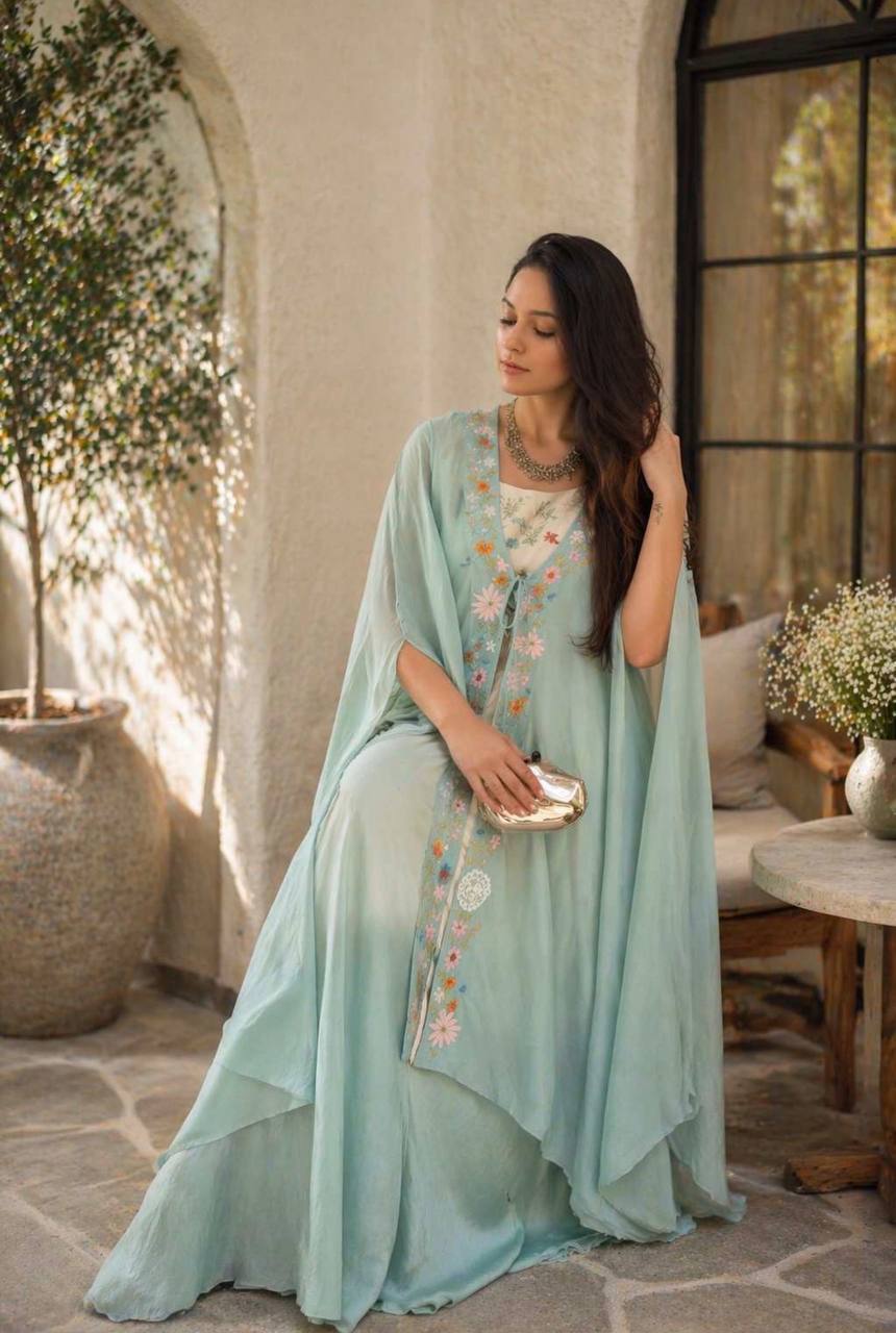 Super Trending Party Wear Shrug with Lehenga