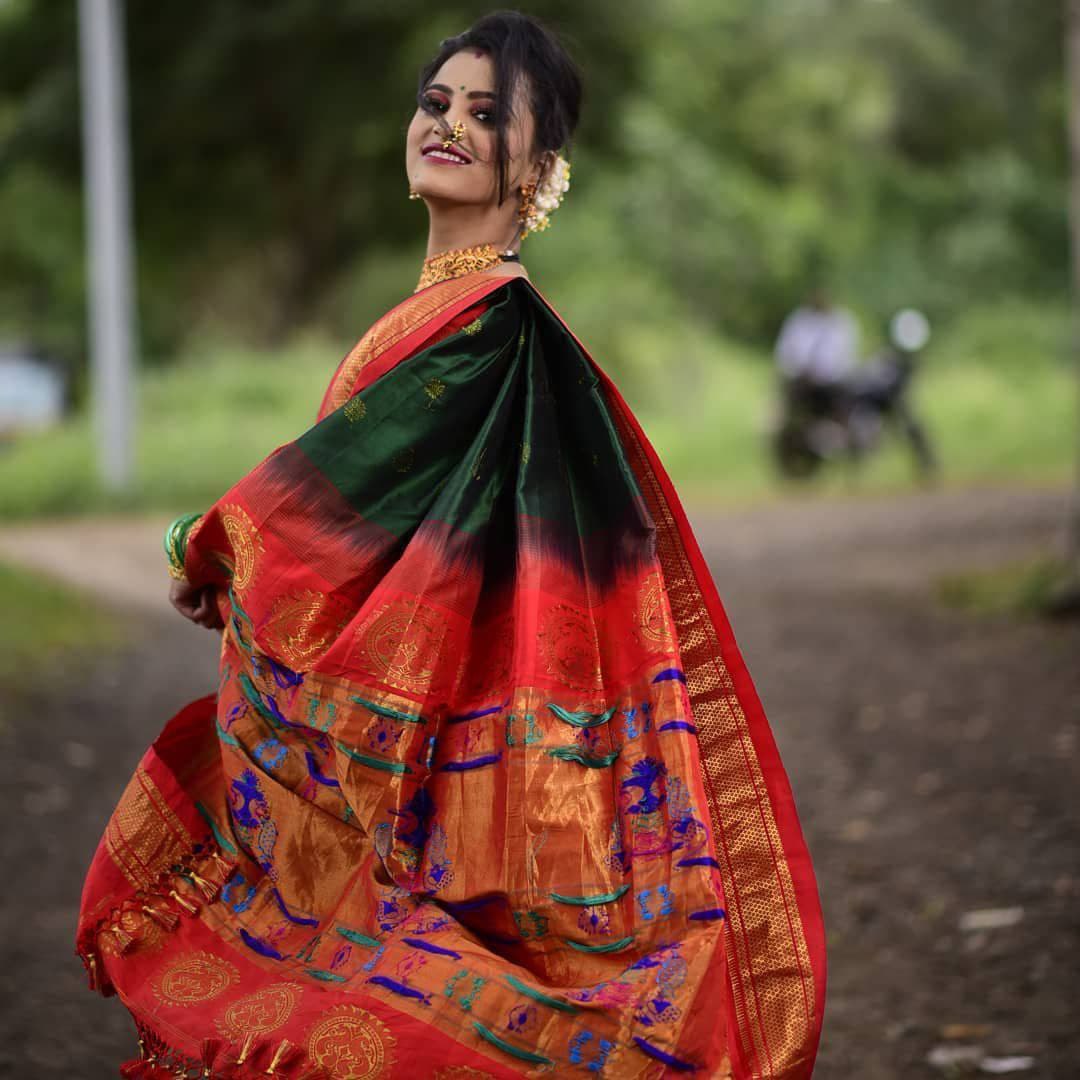 New Design Soft Silk Saree with Golden Jari Work