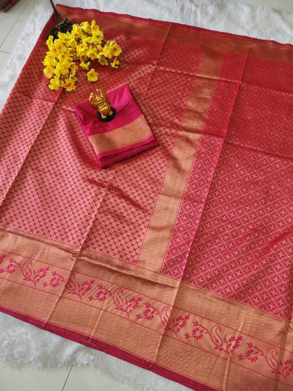 Banarasi Soft Silk Zari Woven Jacquard Saree
