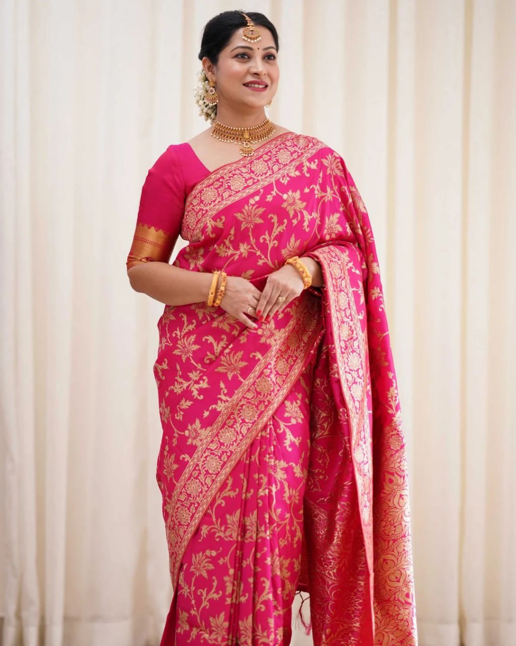 Banarasi Soft Silk Saree with Rich Zari & Jacquard Weaving
