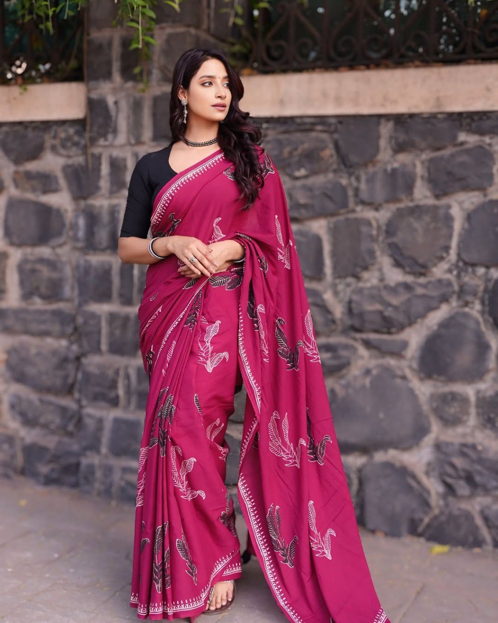 Ready to Wear Mul Cotton Printed Saree with Pocket